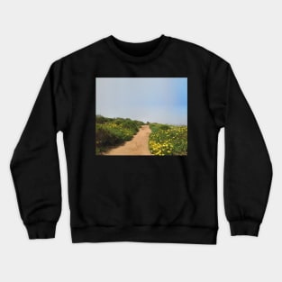 Morning Walk Through Flower Field in San Diego Crewneck Sweatshirt